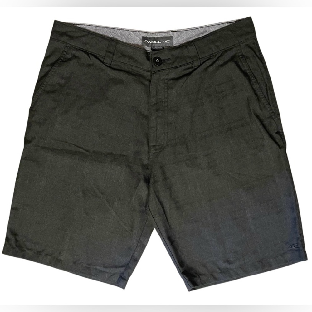 Men’s O’NEILL GOLF / BOARD SHORTS size 34 subtle black windowpane plaid pattern